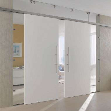 White Painted Doors - White Sliding Internal French White Doors - Glass Panels