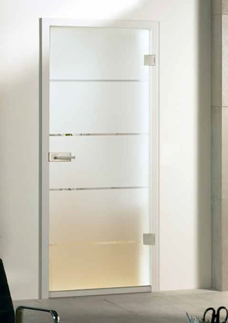 Atos on frosted glass door set